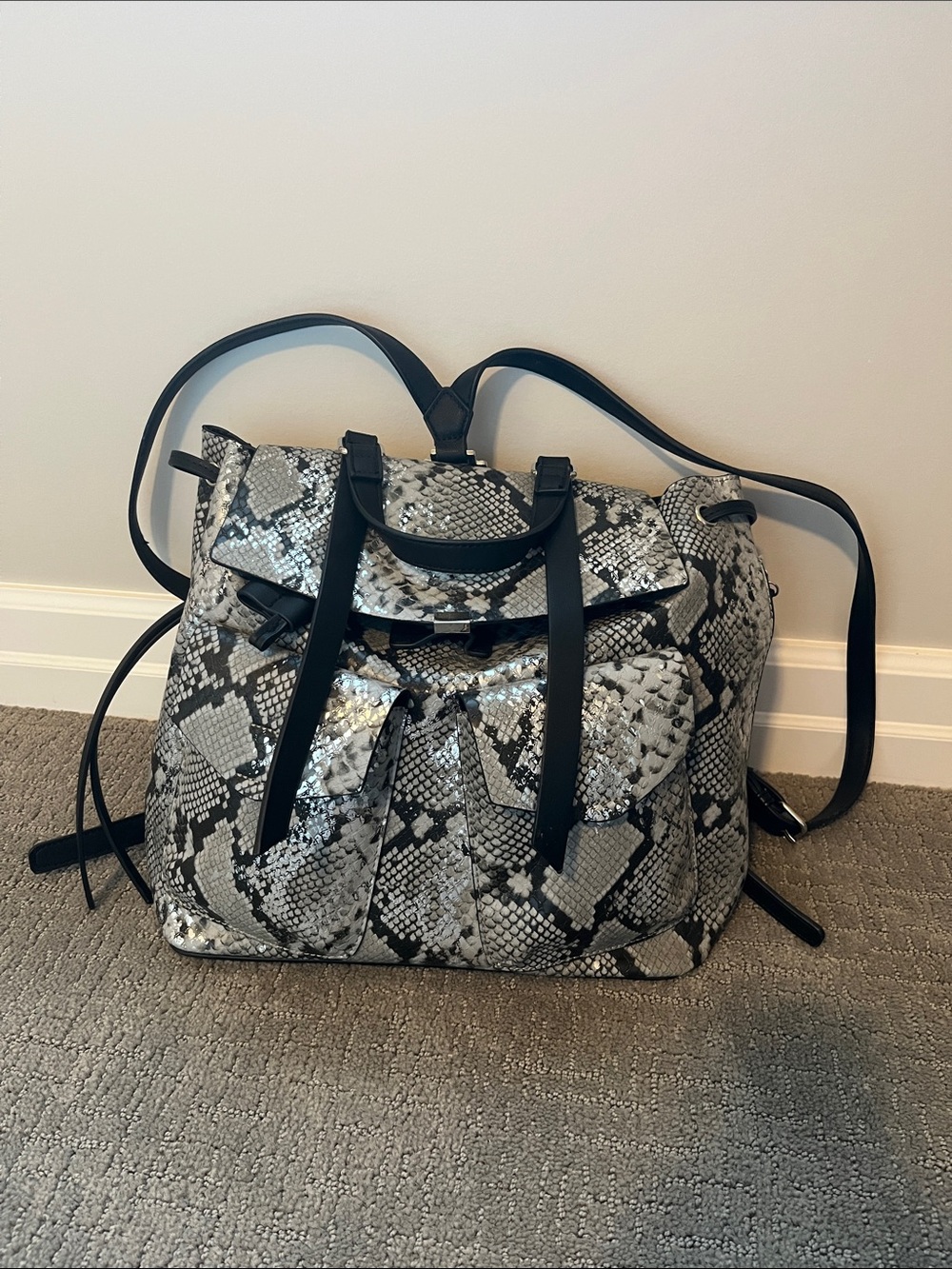 Urban Expressions Snake Print Backpack